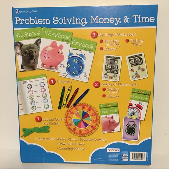 Bendon Problem Solving Money Learning Matching Counting & Time Solving Kit NIB - Picture 2 of 4